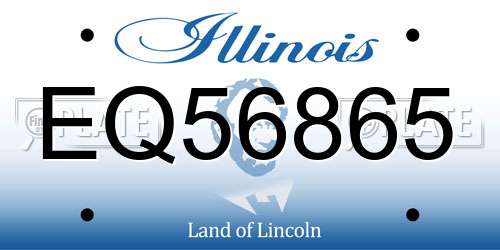 EQ56865 Illinois License Plate