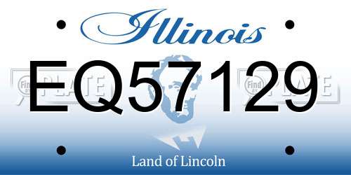 EQ57129 Illinois License Plate