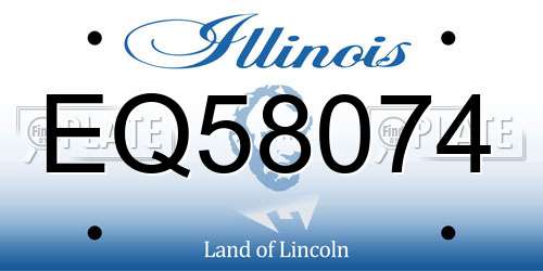 EQ58074 Illinois License Plate