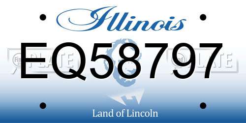 EQ58797 Illinois License Plate