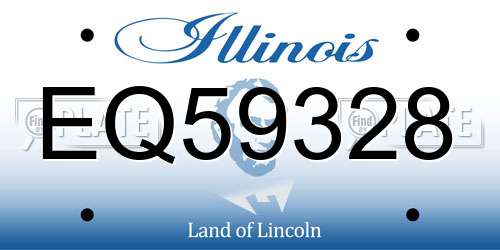 EQ59328 Illinois License Plate