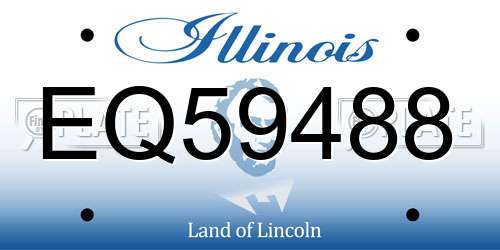 EQ59488 Illinois License Plate