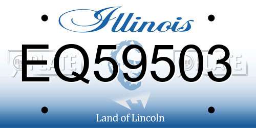 EQ59503 Illinois License Plate