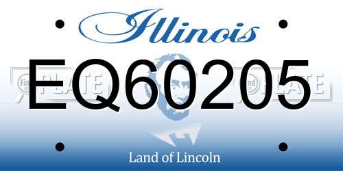 EQ60205 Illinois License Plate