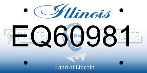 EQ60981 Illinois License Plate
