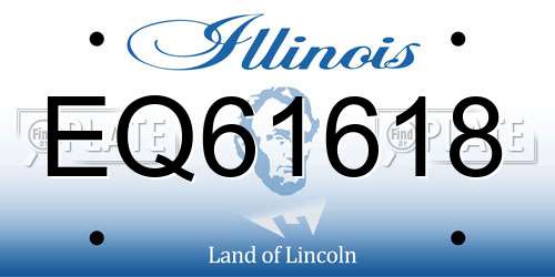 EQ61618 Illinois License Plate