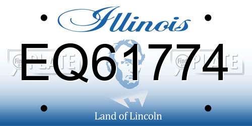 EQ61774 Illinois License Plate