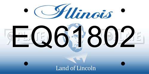 EQ61802 Illinois License Plate