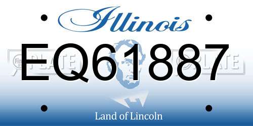 EQ61887 Illinois License Plate