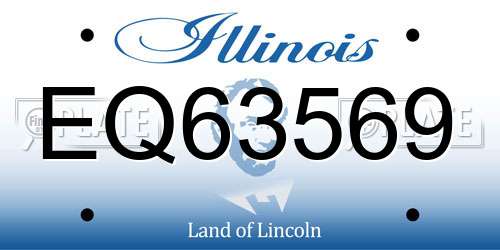 EQ63569 Illinois License Plate