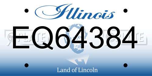 EQ64384 Illinois License Plate