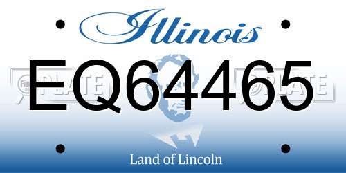 EQ64465 Illinois License Plate