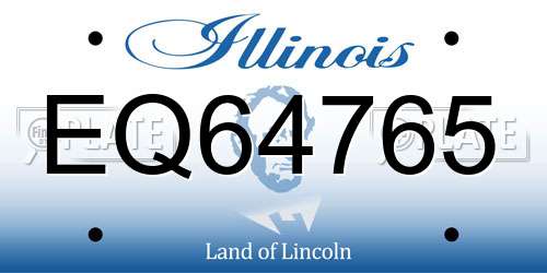 EQ64765 Illinois License Plate
