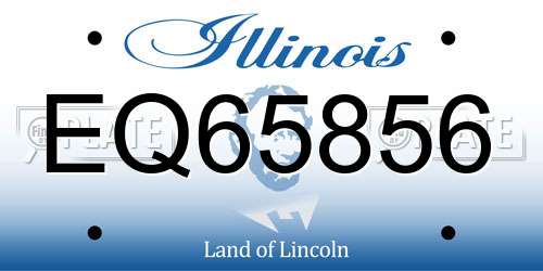 EQ65856 Illinois License Plate