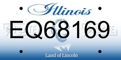 EQ68169 Illinois License Plate