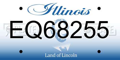 EQ68255 Illinois License Plate