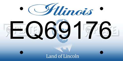EQ69176 Illinois License Plate