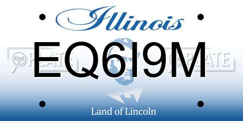 EQ6I9M Illinois License Plate