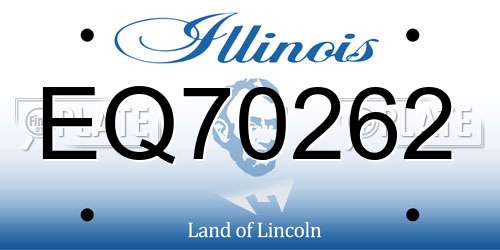 EQ70262 Illinois License Plate