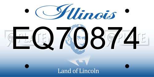 EQ70874 Illinois License Plate