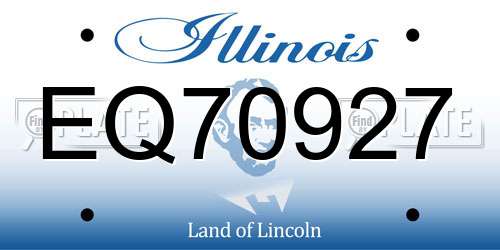 EQ70927 Illinois License Plate