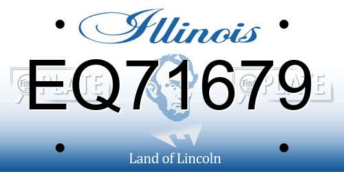 EQ71679 Illinois License Plate