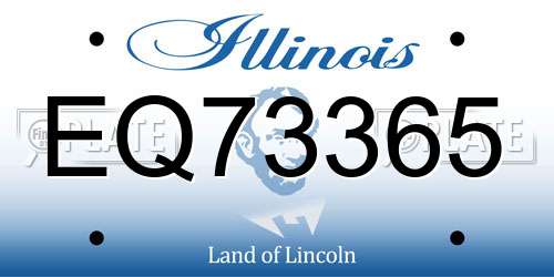 EQ73365 Illinois License Plate