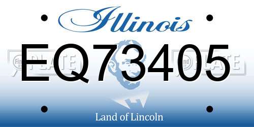 EQ73405 Illinois License Plate