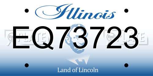 EQ73723 Illinois License Plate