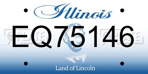 EQ75146 Illinois License Plate