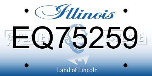 EQ75259 Illinois License Plate