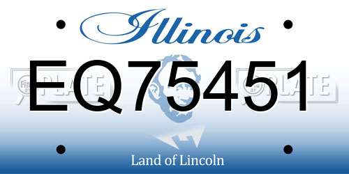 EQ75451 Illinois License Plate