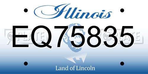 EQ75835 Illinois License Plate