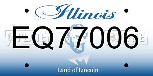EQ77006 Illinois License Plate