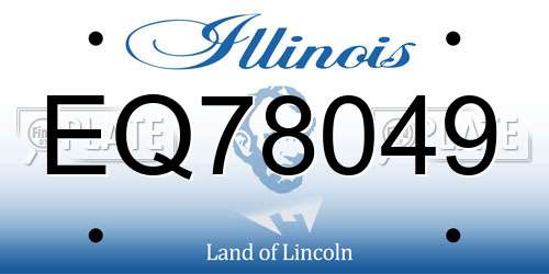 EQ78049 Illinois License Plate