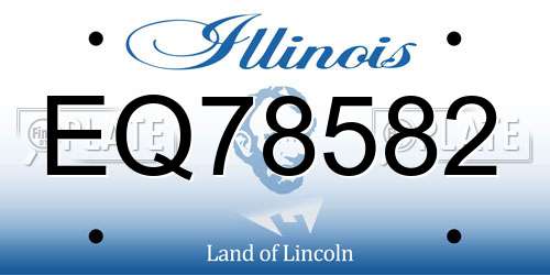EQ78582 Illinois License Plate