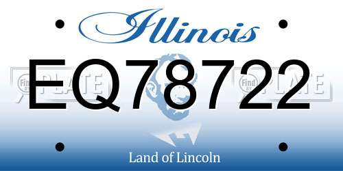 EQ78722 Illinois License Plate