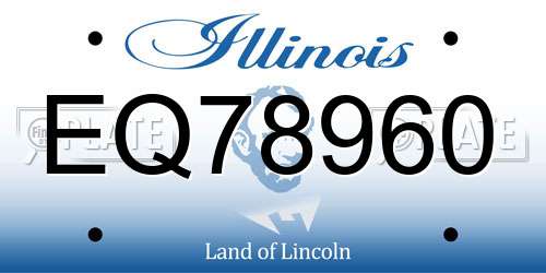 EQ78960 Illinois License Plate