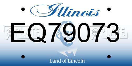 EQ79073 Illinois License Plate