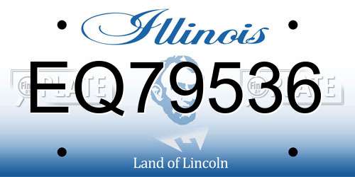 EQ79536 Illinois License Plate