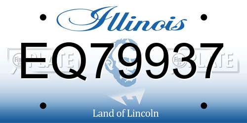 EQ79937 Illinois License Plate