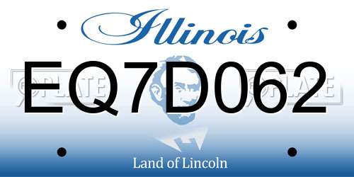 EQ7D062 Illinois License Plate
