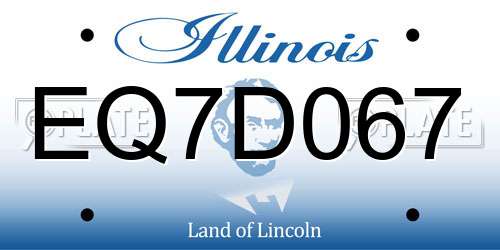 EQ7D067 Illinois License Plate