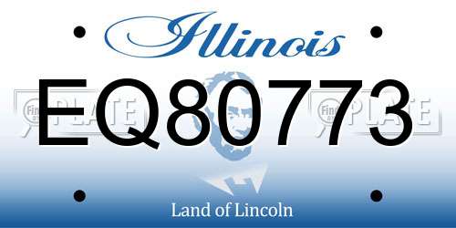 EQ80773 Illinois License Plate