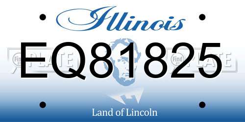 EQ81825 Illinois License Plate
