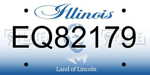 EQ82179 Illinois License Plate
