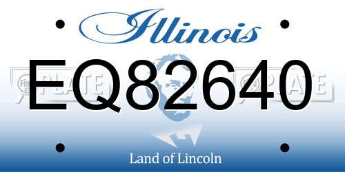 EQ82640 Illinois License Plate