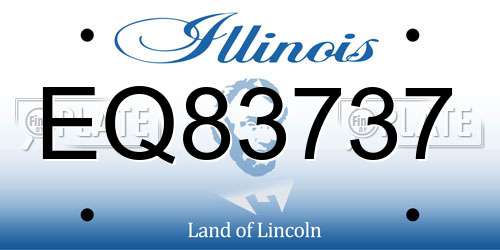 EQ83737 Illinois License Plate