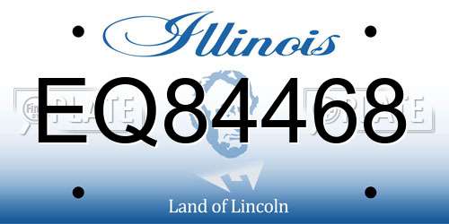 EQ84468 Illinois License Plate