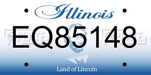 EQ85148 Illinois License Plate